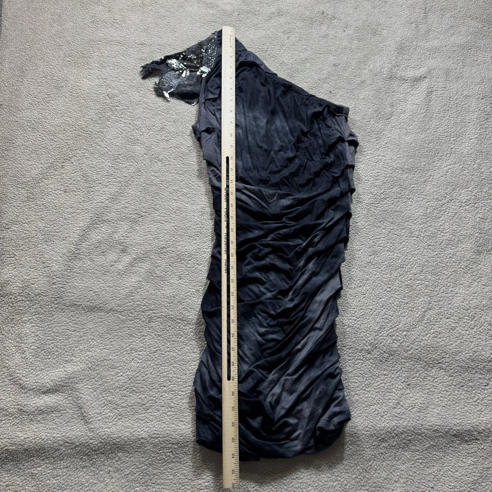 Guess by Marciano Dress Womens Small One Shoulder Sequin Accent Bodycon Ombre - Picture 12 of 13